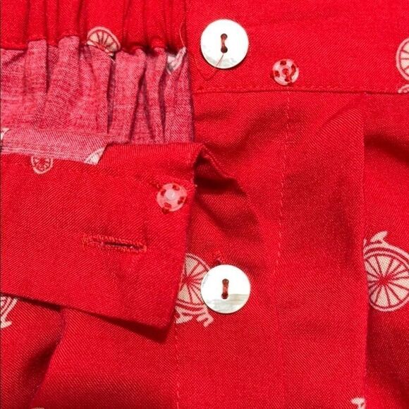 𝅺love Fire Red Bicycle Pattern Mini Skirt Sz M - Picture 8 of 9